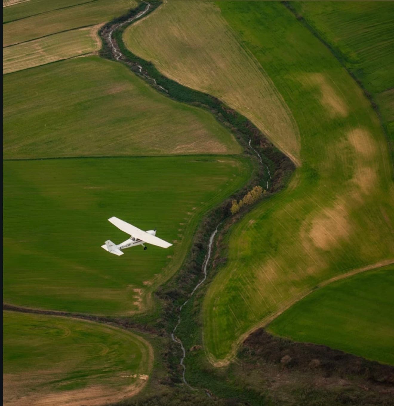 Cessna over the Spanish countryside
